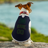 Custom Navy Green Pet Vest