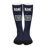 Custom Navy Cream Knee-High Sock
