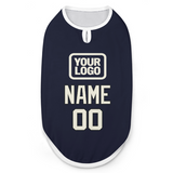 Custom Navy Cream Pet Vest