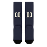 Custom Navy Cream Knee-High Sock