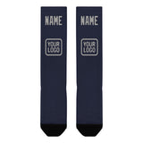 Custom Navy Gray Knee-High Sock