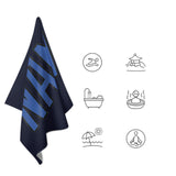 Custom Navy Sky Blue Beach Towel