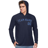 Custom Navy Sky Blue UV-Hoodie