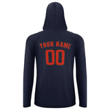 Custom Navy Orange Red UV-Hoodie