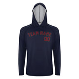 Custom Navy Crimson Red UV-Hoodie