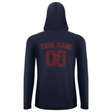 Custom Navy Crimson Red UV-Hoodie