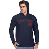 Custom Navy Crimson Red UV-Hoodie
