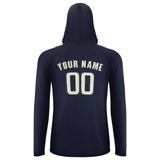 Custom Navy White UV-Hoodie