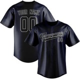 Custom Navy & Black Colors Design Sports Baseball Jersey
