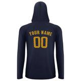 Custom Navy Yellow UV-Hoodie