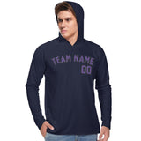 Custom Navy Light Purple UV-Hoodie