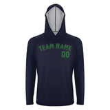 Custom Navy Emerald Green UV-Hoodie