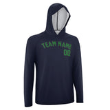 Custom Navy Emerald Green UV-Hoodie