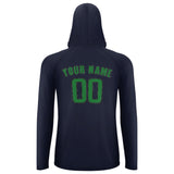 Custom Navy Emerald Green UV-Hoodie