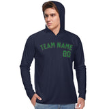 Custom Navy Emerald Green UV-Hoodie