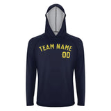 Custom Navy Light Yellow UV-Hoodie