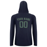 Custom Navy Blue Green UV-Hoodie