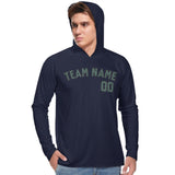 Custom Navy Blue Green UV-Hoodie