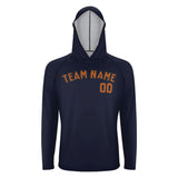 Custom Navy Orange UV-Hoodie