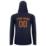 Custom Navy Orange UV-Hoodie