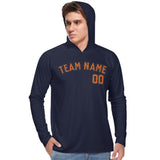 Custom Navy Orange UV-Hoodie