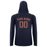 Custom Navy Copper Rose UV-Hoodie