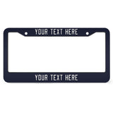Custom Navy White License Plate Frame