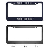 Custom Navy White License Plate Frame