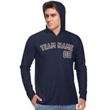 Custom Navy Brown UV-Hoodie