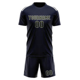 Custom Navy Olive Soccer Jersey