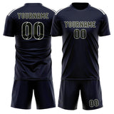 Custom Navy Olive Soccer Jersey