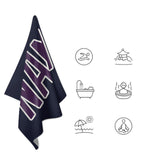 Custom Navy Purple Beach Towel