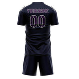 Custom Navy Purple Soccer Jersey