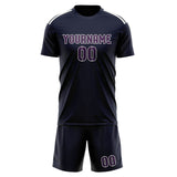 Custom Navy Purple Soccer Jersey