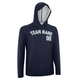 Custom Navy Light Blue UV-Hoodie