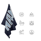 Custom Navy Light Blue Beach Towel