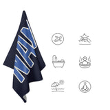 Custom Navy Sky Blue Beach Towel