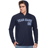 Custom Navy Sky Blue UV-Hoodie