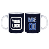 Custom Navy Sky Blue Mug