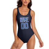 Custom Navy Sky Blue Swimsuit