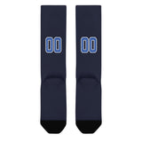 Custom Navy Sky Blue Knee-High Sock