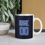 Custom Navy Sky Blue Mug