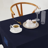 Custom Navy White Square Table Cloth