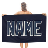 Custom Navy Blue Beach Towel