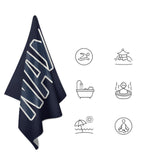 Custom Navy Blue Beach Towel