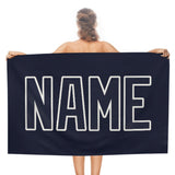 Custom Navy Navy Beach Towel