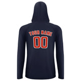Custom Navy Orange Red UV-Hoodie