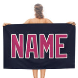 Custom Navy Pink Beach Towel