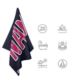 Custom Navy Pink Beach Towel