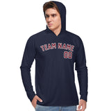 Custom Navy Crimson Red UV-Hoodie